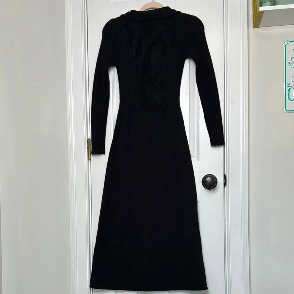 26 International Black Buttoned Sheath Dress - Picture 7 of 8